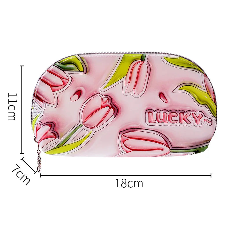 Women Fashion Mini Makeup Bags for Girls Travel Organizer Case Waterproof Lipstick Kawaii Bag Cartoon Cosmetic Bag Toiletry Bag