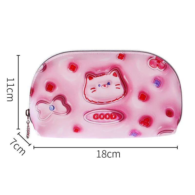 Women Fashion Mini Makeup Bags for Girls Travel Organizer Case Waterproof Lipstick Kawaii Bag Cartoon Cosmetic Bag Toiletry Bag