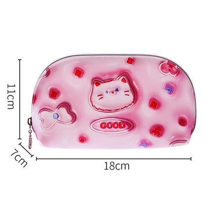 Women Fashion Mini Makeup Bags for Girls Travel Organizer Case Waterproof Lipstick Kawaii Bag Cartoon Cosmetic Bag Toiletry Bag