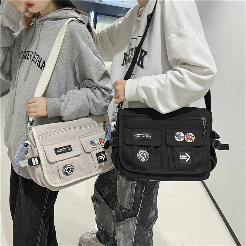 Women Fashion Nylon Crossbody Bags For Men Messenger Bag Girls School Book Bags Youth Canvas Handbags Shoulder Bag Sac Bolsas