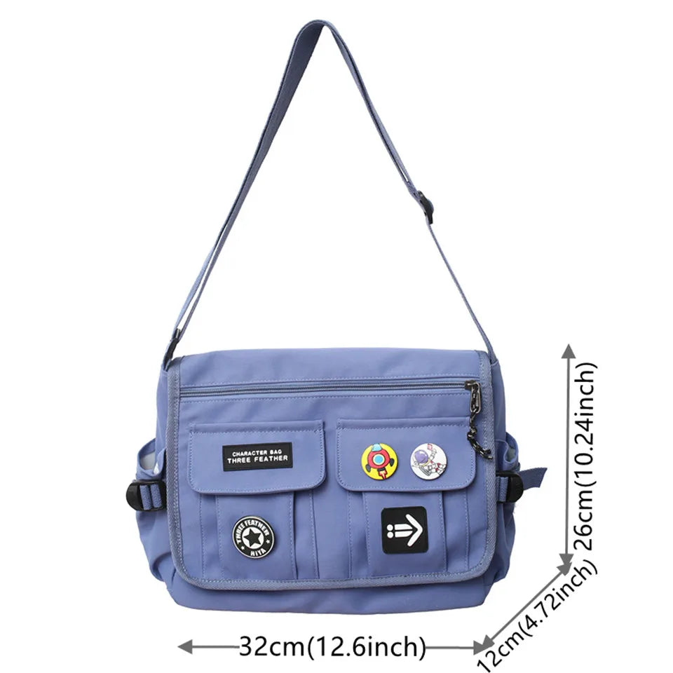 Women Fashion Nylon Crossbody Bags For Men Messenger Bag Girls School Book Bags Youth Canvas Handbags Shoulder Bag Sac Bolsas