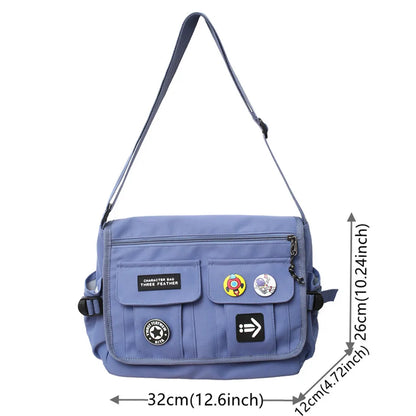 Women Fashion Nylon Crossbody Bags For Men Messenger Bag Girls School Book Bags Youth Canvas Handbags Shoulder Bag Sac Bolsas