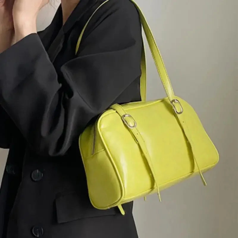 Women Fashion PU Leather Shoulder Bags Female Purse Handbags Large Capacity Ladies Daily Small Casual Underarm Bag 2024