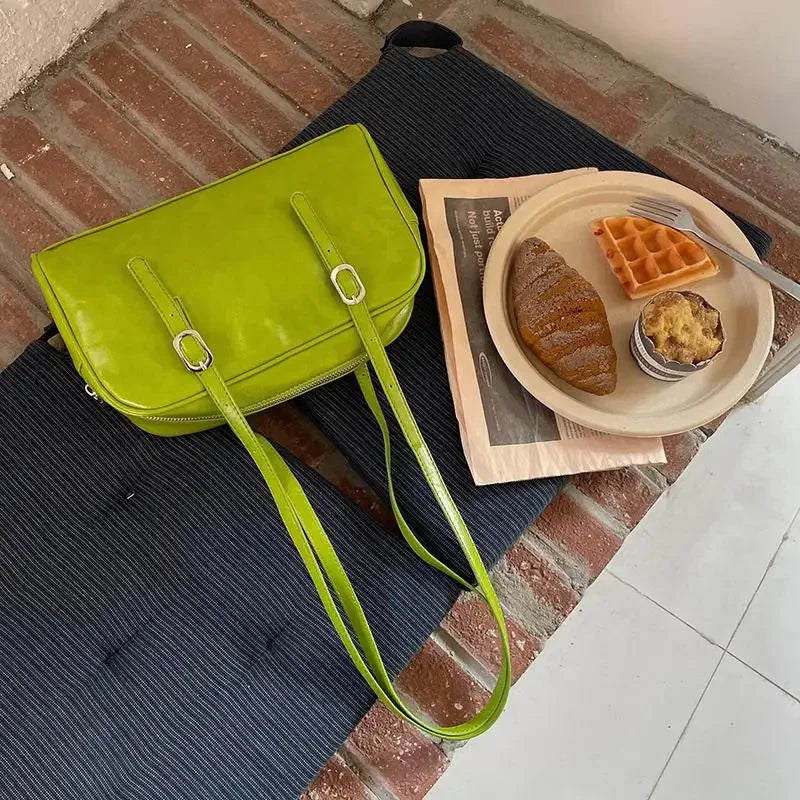 Women Fashion PU Leather Shoulder Bags Female Purse Handbags Large Capacity Ladies Daily Small Casual Underarm Bag 2024