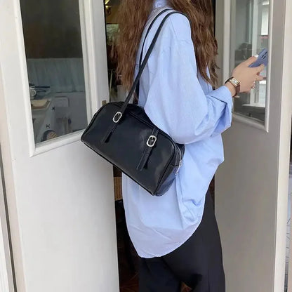 Women Fashion PU Leather Shoulder Bags Female Purse Handbags Large Capacity Ladies Daily Small Casual Underarm Bag 2024