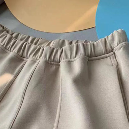 Women Fashion Side Pockets Front Darts Bermuda Shorts Vintage Mid Waist Zipper Fly Female Short Pants Mujer