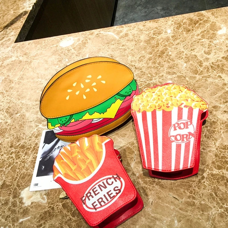 Women Fashion Small Crossbody Bags Autumn Winter Shoulder Bag Cute French Fries Shape Ladies Phone Pouch Purse