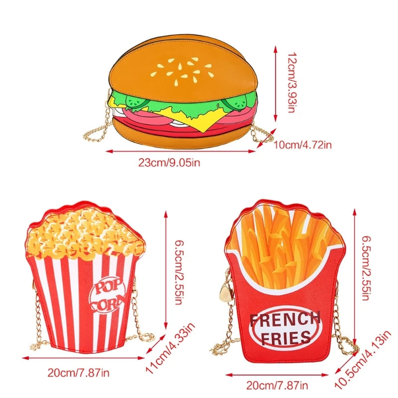 Women Fashion Small Crossbody Bags Autumn Winter Shoulder Bag Cute French Fries Shape Ladies Phone Pouch Purse