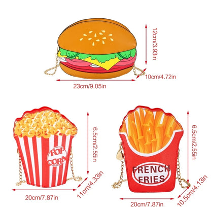 Women Fashion Small Crossbody Bags Autumn Winter Shoulder Bag Cute French Fries Shape Ladies Phone Pouch Purse