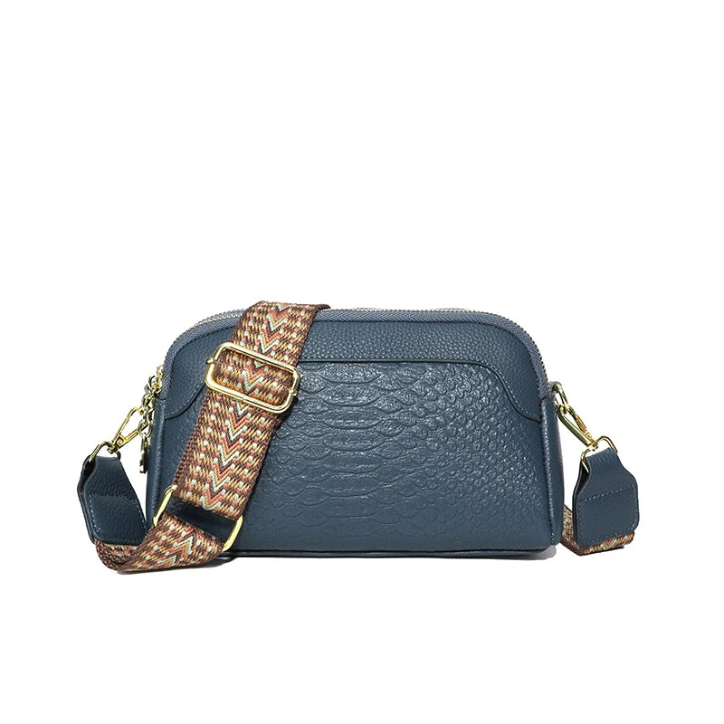 Women Genuine Leather Ladies Handbags Female Tote Sac High Quality Solid Color Genuine Leather Shoulder Crossbody Bags SAC