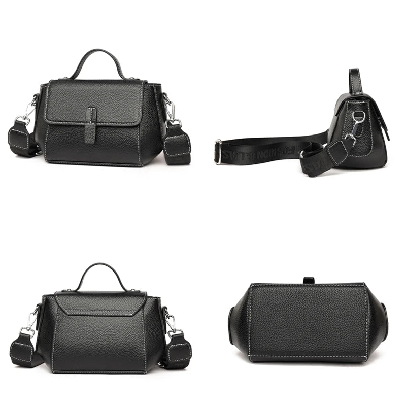 Women Genuine Leather Shoulder Crossbody Bags High Quality Cow Leather Ladies Handbags Fashion Luxury Female Messenger Tote Sac