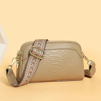 Women Genuine Leather Shoulder Crossbody Bags High Quality Solid Cow Leather Ladies Handbags Designer Female Messenger Tote Sac