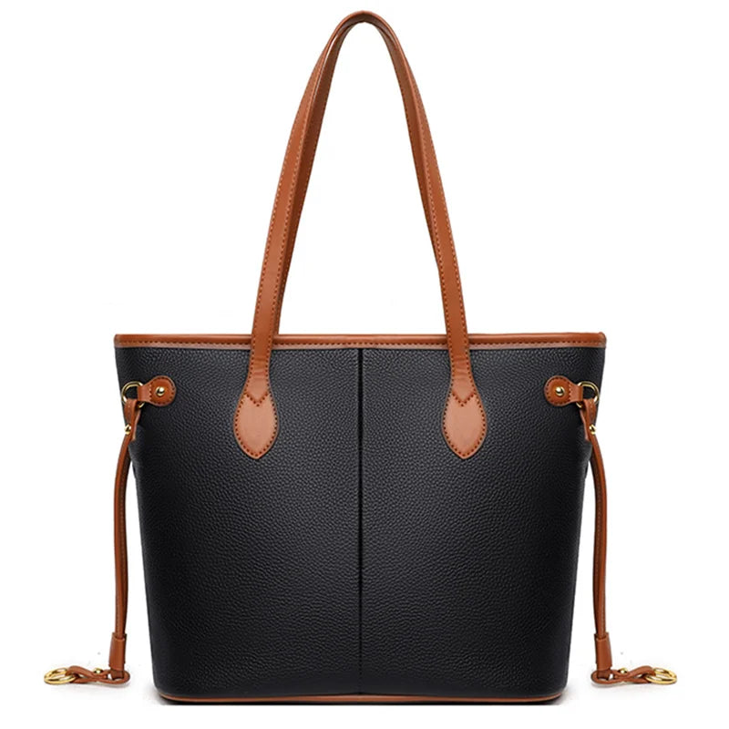 Women Genuine Lether Crossbody Bag High Quality Handbag Girl Simple Tote Bag High Capacity Commuter Stylish Female Shoulder Bags