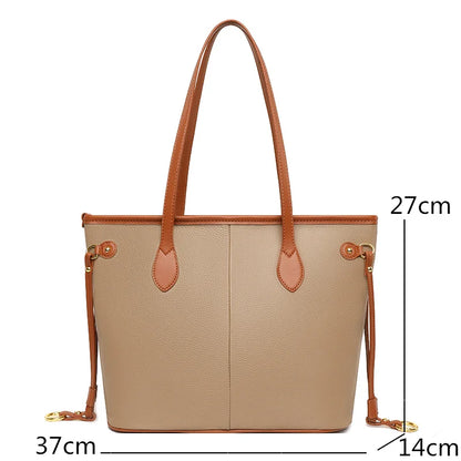 Women Genuine Lether Crossbody Bag High Quality Handbag Girl Simple Tote Bag High Capacity Commuter Stylish Female Shoulder Bags