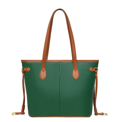 Women Genuine Lether Crossbody Bag High Quality Handbag Girl Simple Tote Bag High Capacity Commuter Stylish Female Shoulder Bags