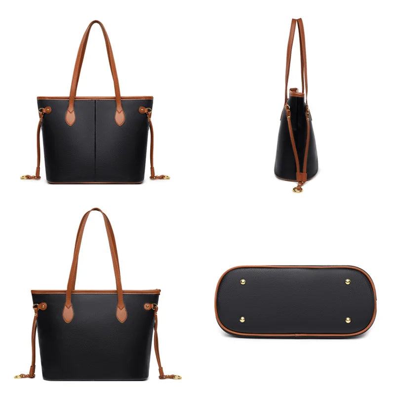 Women Genuine Lether Crossbody Bag High Quality Handbag Girl Simple Tote Bag High Capacity Commuter Stylish Female Shoulder Bags