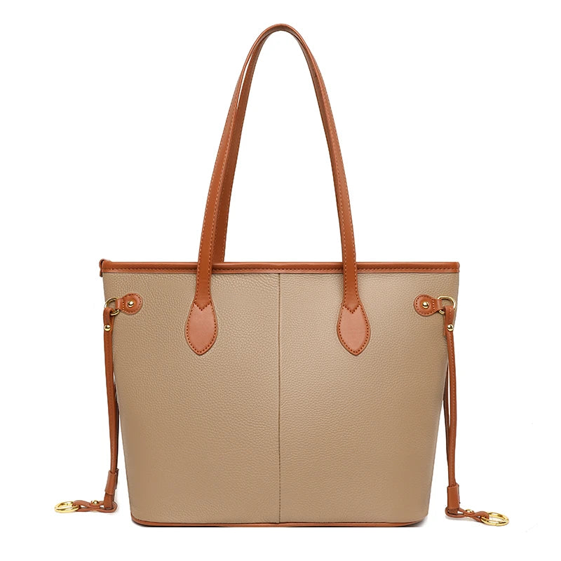 Women Genuine Lether Crossbody Bag High Quality Handbag Girl Simple Tote Bag High Capacity Commuter Stylish Female Shoulder Bags
