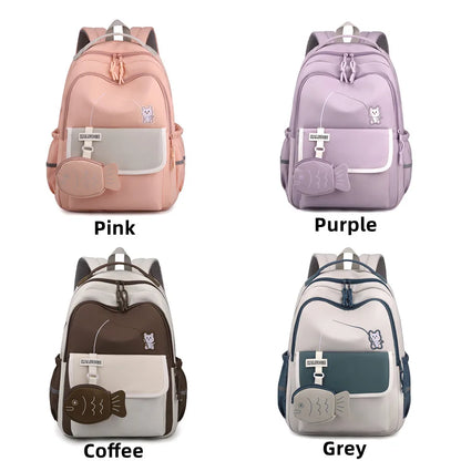 Women Girls School Backpacks Waterproof Charge Backpack Waterproof Bagpack School Bags Teenage Travel Bag