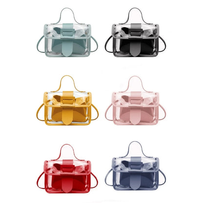 Women Girls Transparent Small Handbag Fashion Shoulder Bag Summer Beach Purse Crossbody Tote