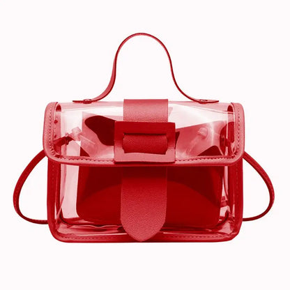 Women Girls Transparent Small Handbag Fashion Shoulder Bag Summer Beach Purse Crossbody Tote