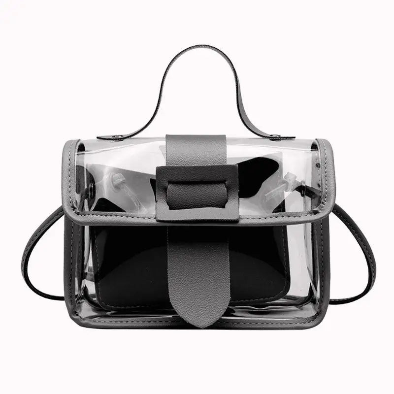 Women Girls Transparent Small Handbag Fashion Shoulder Bag Summer Beach Purse Crossbody Tote