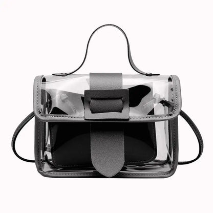 Women Girls Transparent Small Handbag Fashion Shoulder Bag Summer Beach Purse Crossbody Tote