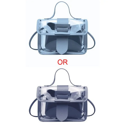 Women Girls Transparent Small Handbag Fashion Shoulder Bag Summer Beach Purse Crossbody Tote