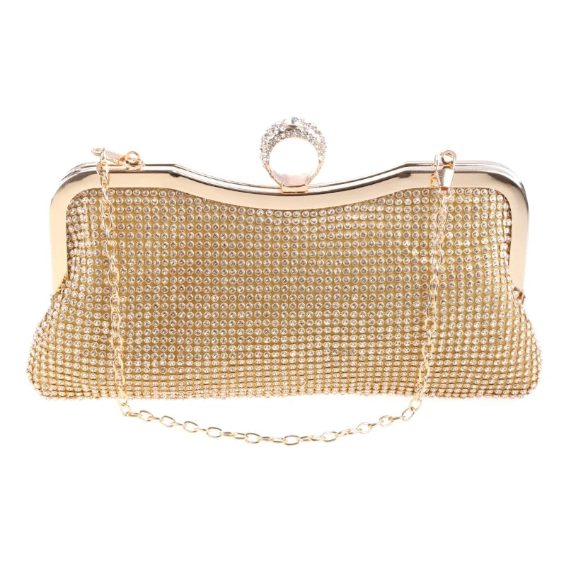 Women Glitter Prom Handbag Ladies Wedding Party Evening Clutch Banquet Purse Shoulder Bag