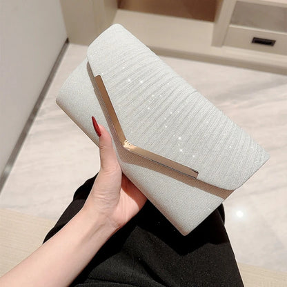 Women Glitter Purse Formal Evening Bag Lady Elegant Party Banquet Wedding Clutches Handbag Female Cocktail Shoulder Bag