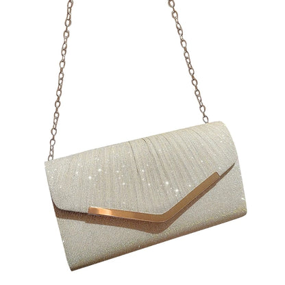 Women Glitter Purse Formal Evening Bag Lady Elegant Party Banquet Wedding Clutches Handbag Female Cocktail Shoulder Bag