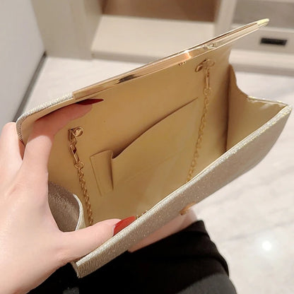 Women Glitter Purse Formal Evening Bag Lady Elegant Party Banquet Wedding Clutches Handbag Female Cocktail Shoulder Bag