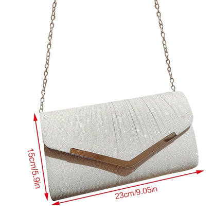 Women Glitter Purse Formal Evening Bag Lady Elegant Party Banquet Wedding Clutches Handbag Female Cocktail Shoulder Bag