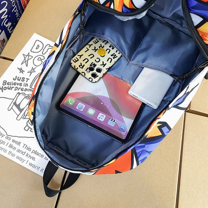 Women Graffiti School Bag Cool Lady Harajuku College Backpack Trendy Girl Travel Book Backpack Fashion Female Laptop Student Bag