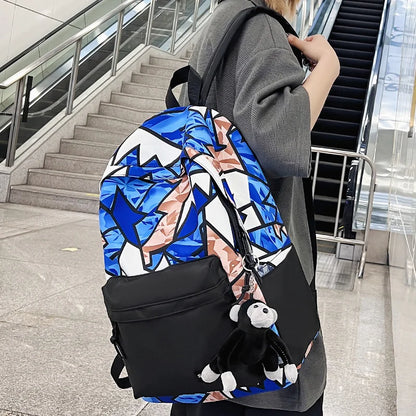Women Graffiti School Bag Cool Lady Harajuku College Backpack Trendy Girl Travel Book Backpack Fashion Female Laptop Student Bag