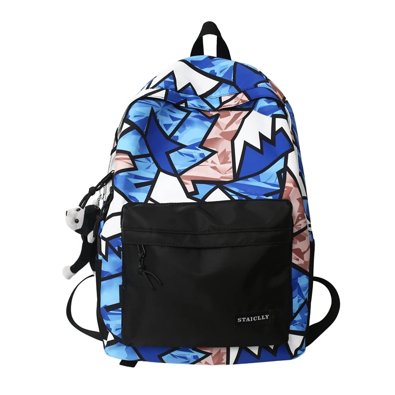 Women Graffiti School Bag Cool Lady Harajuku College Backpack Trendy Girl Travel Book Backpack Fashion Female Laptop Student Bag