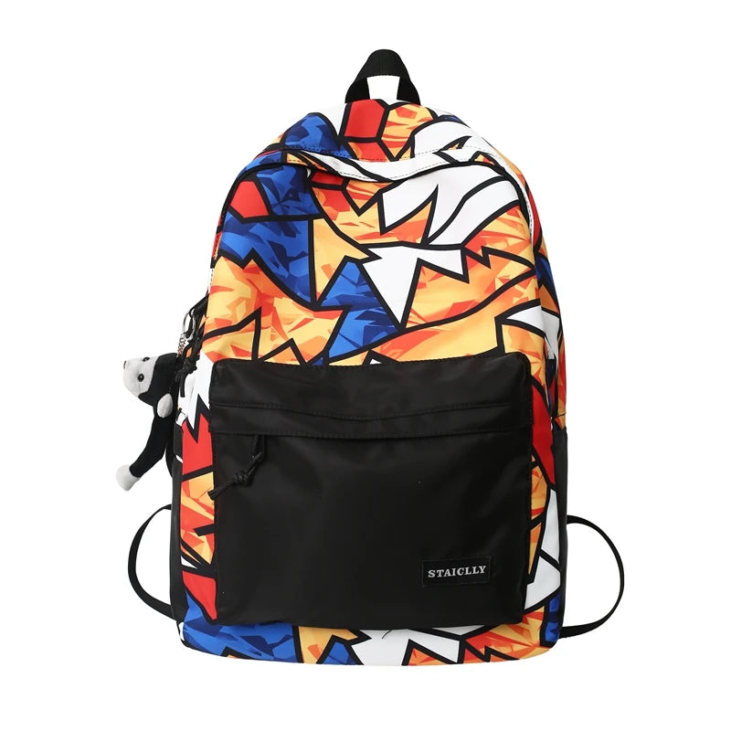 Women Graffiti School Bag Cool Lady Harajuku College Backpack Trendy Girl Travel Book Backpack Fashion Female Laptop Student Bag