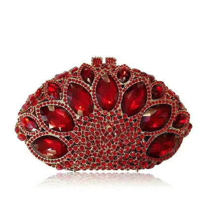 Women Green Blue Pink Champagne Peacock Crystal Clutch Purse Diamond Wedding Bridal Party Evening Bag Cocktail Banquet Handbags