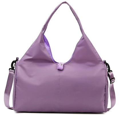 Women Gym Bag with Shoe Compartment Adjustable Yoga Mat Holder Sports Yoga Tote Bag and Carry on All Your Stuff Workout