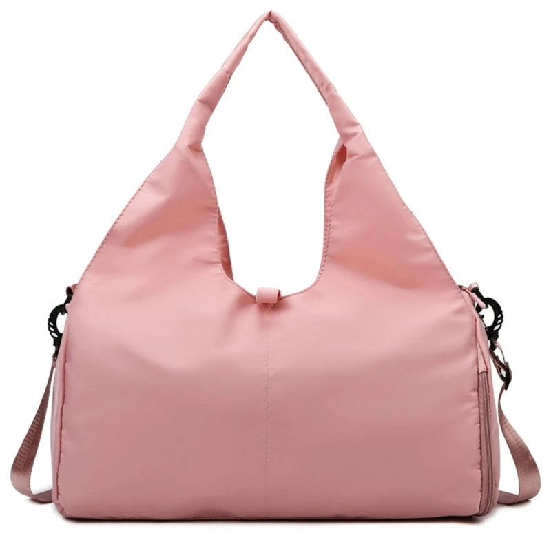 Women Gym Bag with Shoe Compartment Adjustable Yoga Mat Holder Sports Yoga Tote Bag and Carry on All Your Stuff Workout
