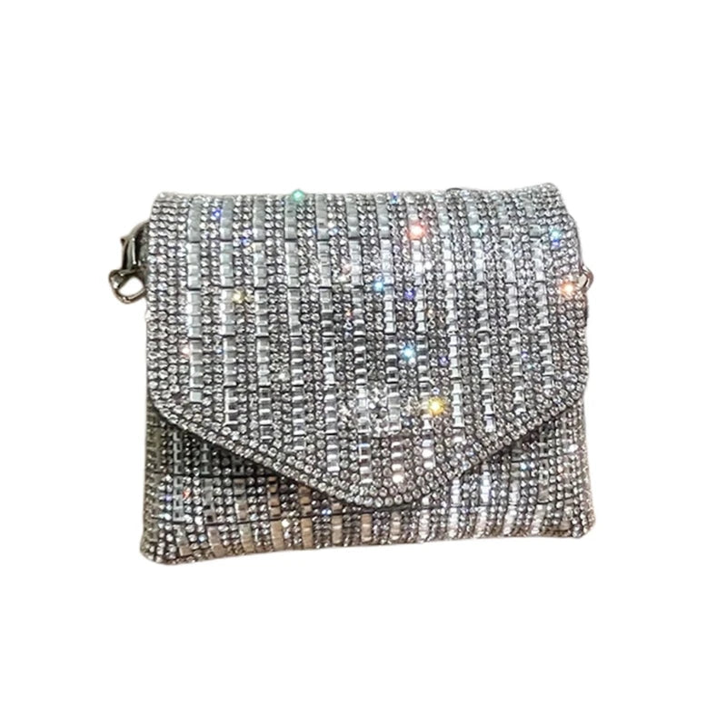 Women Handbag Ladies Wedding Party Evening Clutch Prom Banquet Purse Shoulder Bag Detachable Chain