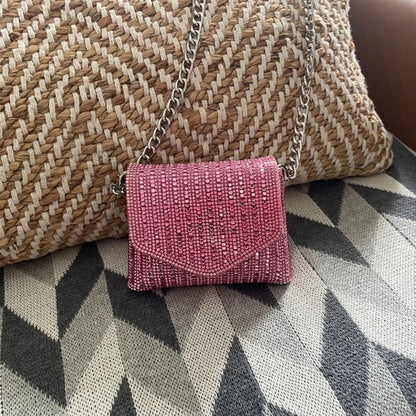 Women Handbag Ladies Wedding Party Evening Clutch Prom Banquet Purse Shoulder Bag Detachable Chain