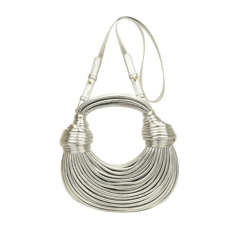 Women Handbag Purse Knotted Woven Clutch Purse Women's Satchel Bag Evening Bag