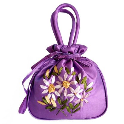 Women Handbag Shoulder Ladies Floral Embroidered Purse Messenger Satchel Top Handle Tote Shopping Bag