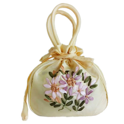 Women Handbag Shoulder Ladies Floral Embroidered Purse Messenger Satchel Top Handle Tote Shopping Bag
