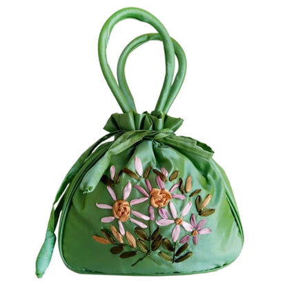 Women Handbag Shoulder Ladies Floral Embroidered Purse Messenger Satchel Top Handle Tote Shopping Bag