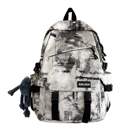 Women Harajuku Cloud Print Men Backpack Student Nylon Laptop New 2021 Cool  School Bag For Teenage Girls Book Bags buckle Ladies