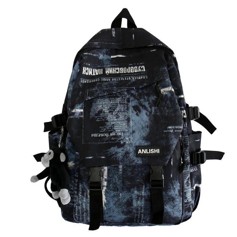 Women Harajuku Cloud Print Men Backpack Student Nylon Laptop New 2021 Cool  School Bag For Teenage Girls Book Bags buckle Ladies