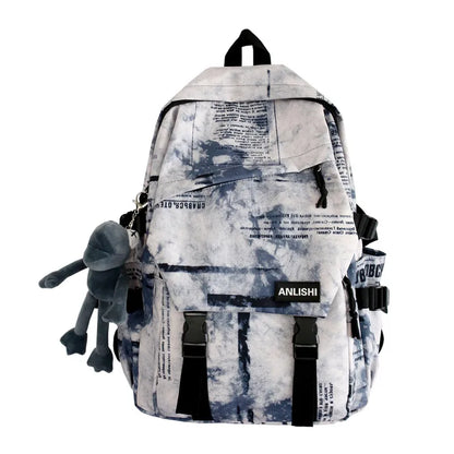 Women Harajuku Cloud Print Men Backpack Student Nylon Laptop New 2021 Cool  School Bag For Teenage Girls Book Bags buckle Ladies