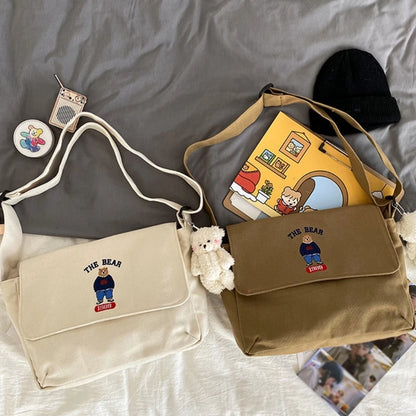 Women Harajuku Crossbody Bags Messenger Embroidery Shoulder Bag Ladies Large Capacity Handbags