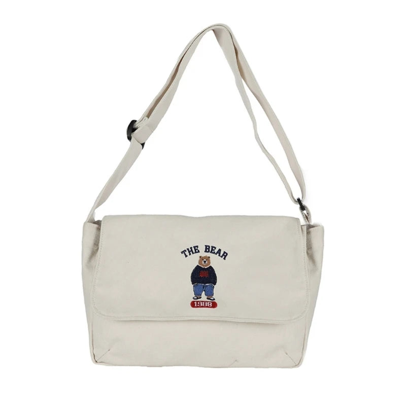 Women Harajuku Crossbody Bags Messenger Embroidery Shoulder Bag Ladies Large Capacity Handbags